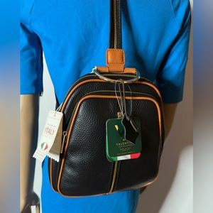 NWT Valentina Italian Leather Backpack